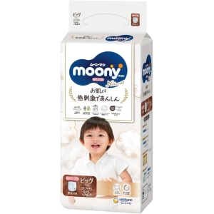 Japoniškos MOONY NATURAL sauskelnės-kelnaitės, XL, 12-22 kg, 32vnt.