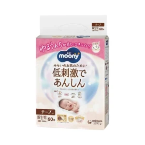 Japoniškos MOONY NATURAL sauskelnės - Naujagimiams iki 5 kg, 60 vnt.