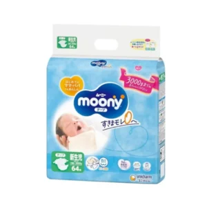 MOONY japoniškos sauskelnės - naujagimiams NB iki 3 kg, 64 vnt.