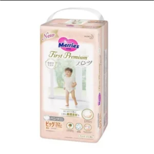 MERRIES First Premium sauskelnės-kelnaitės, XL, 12-22 kg, 32 vnt.