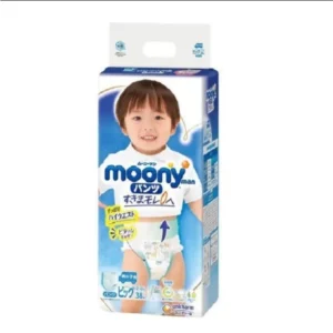MOONY japoniškos sauskelnės-kelnaitės XL, 12-22 kg, berniukams, 38 vnt.
