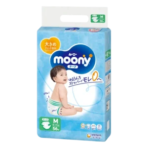 Japoniškos MOONY sauskelnės, M, 6-11 kg, 56 vnt.